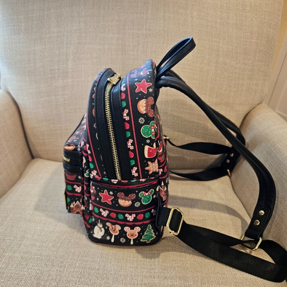Disney Parks Christmas Snacks Loungefly Backpack - Picture 2 of 8